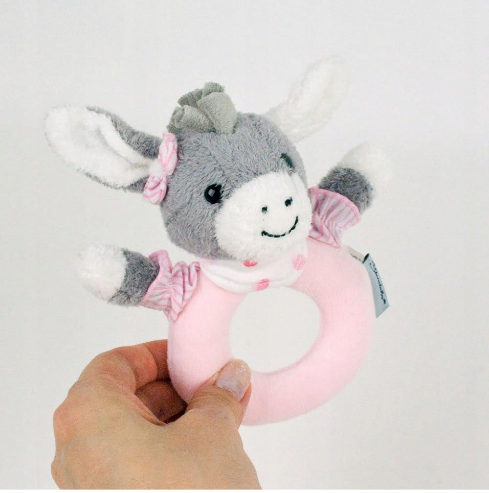 STERNTALER Osiołek Emmi grzechotka 16cm "N, pluszowa zabawka dla niemowląt z grzechotką, różowa