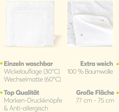 KOLIBRI cambiador suave 77x75 cm con funda desmontable