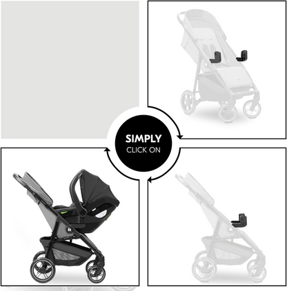 Adaptador HAUCK para cochecito SHOP N CARE asientos MAXI CYBEX NUNA KIDDY JOIE