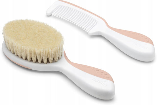 NUVITA peine y cepillo con cerdas de lana 14,5 cm para bebés