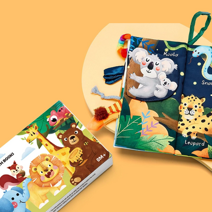 HAHALAND Jungly Tails libro sensorial colgante 12,5 x 22 cm para bebés