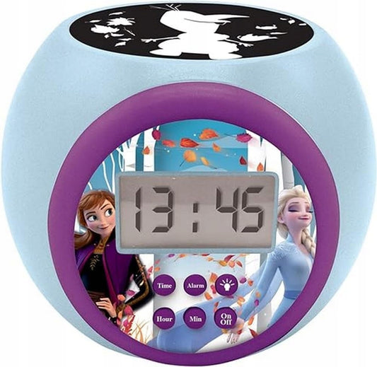LEXIBOOK Proyector Frozen 3 colores y despertador con pantalla LCD