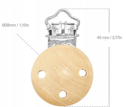RUBY Artestar clips de madera para cadena de chupete 16 unidades