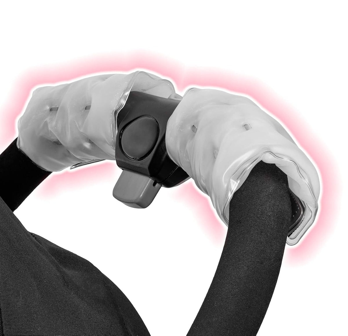 FINGER HEAT Gel-Calentador de manos para manillares de bicicleta, patinete y cochecito de bebé x2