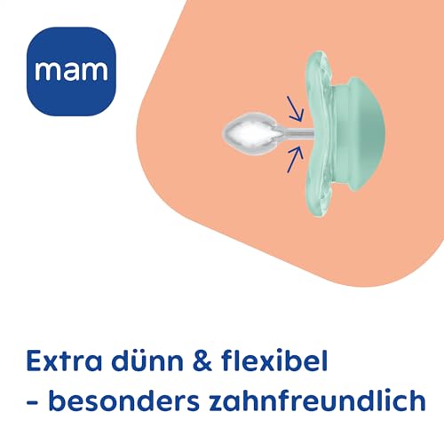 MAM Supreme Day&Night smoczek uspokajający silikonowy 0-6m x4 ŚWIECĄCE, extra dünn & flexibel