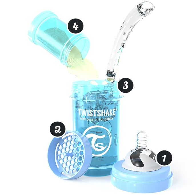 TWISTSHAKE biberón ANTI-COLIC 2m+ M 260ml ALL-IN-ONE