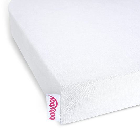 Babybay Deluxe – biały brzeg prześcieradła z gumką