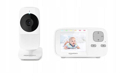 AMAZON BASICS A40 niania elektroniczna 2,8" biała z kamerą i monitorem 2,8"