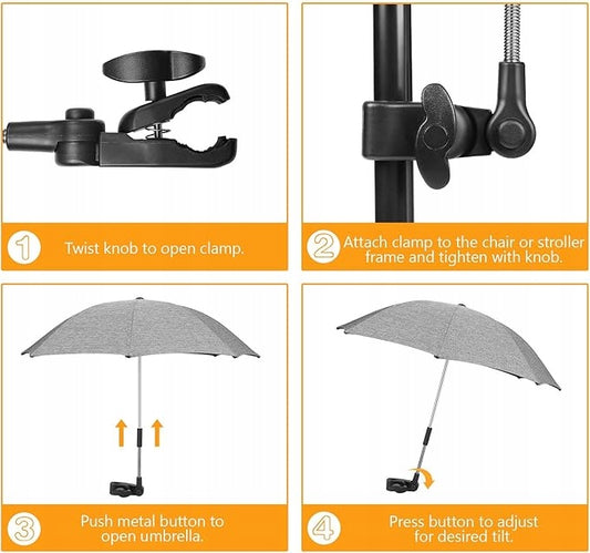 ZJ RIGHT protector paraguas para cochecito diámetro 62 cm impermeable rayos UV