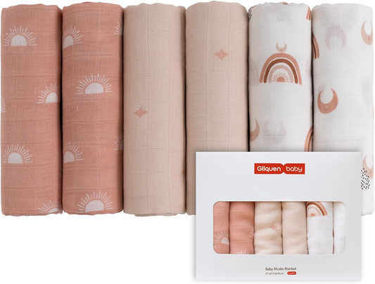pañales de muselina 70 cm x 70 cm, pack de 6 unidades