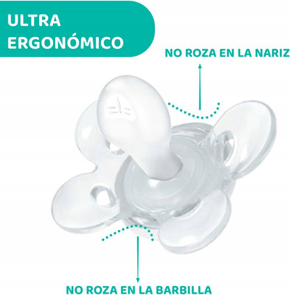 CHICCO PhysioForma COMFORT chupete x2 0-6m LATEX de caucho natural