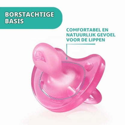Chicco Physioforma Soft chupete de silicona rosa 0-6m