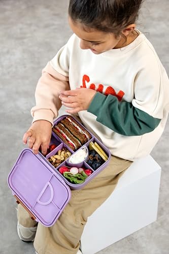 LÄSSIG Little Gang Smile fiambrera con compartimentos tipo bento