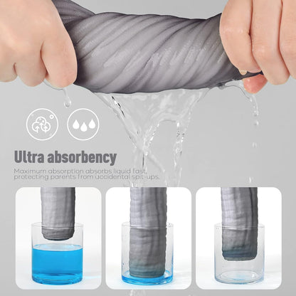YOOFOSS pieluchy muślinowe 25cm x 49cm x10szt – ultra chłonne, miękkie pieluszki muślinowe dla dzieci