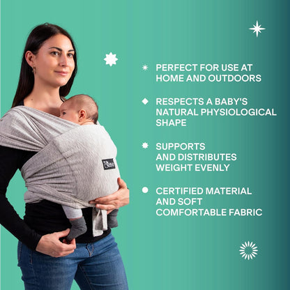 KOALA BABYCARE chusta do noszenia dziecka 2w1, wygodne nosidełko z certyfikowanego materiału