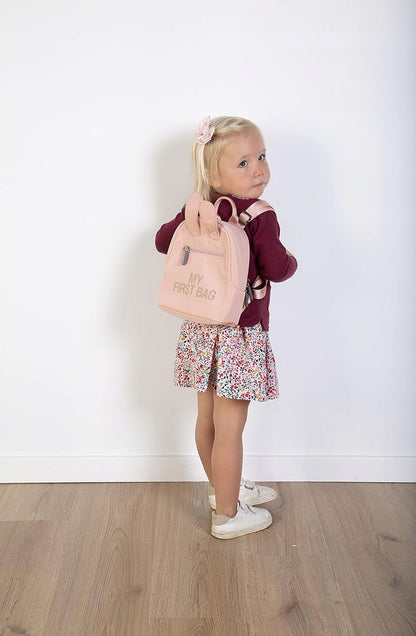 CHILDHOME My First Bag PLECAK dla dzieci miś, różowy plecak na plecach małej dziewczynki