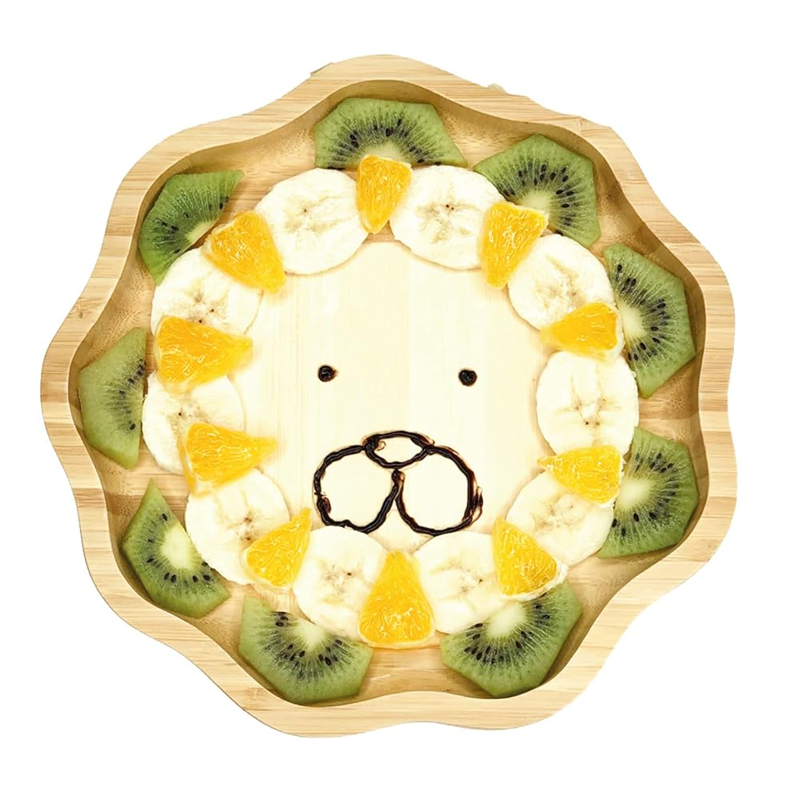 KLEINER FUCHS plato de bambú con ventosa + cuchara