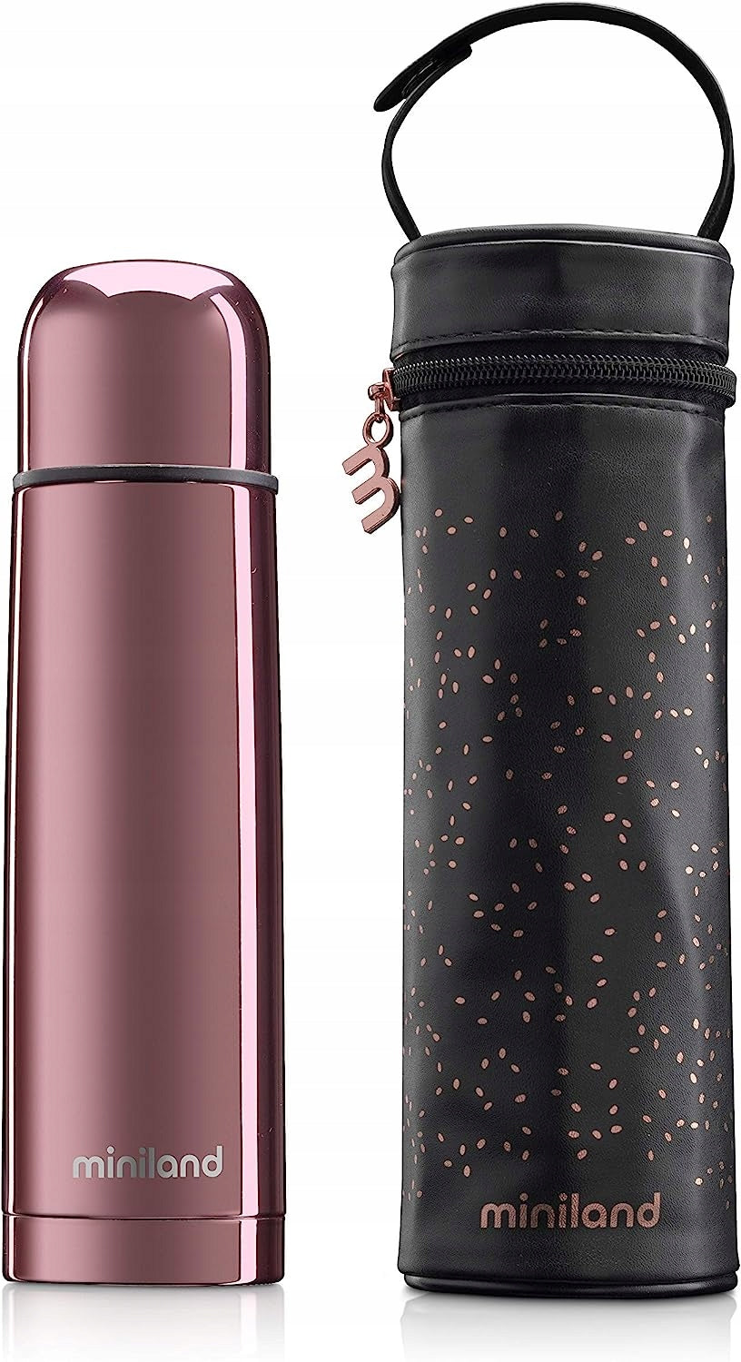 MINILAND Rose termo de acero 500 ml + funda isotérmica