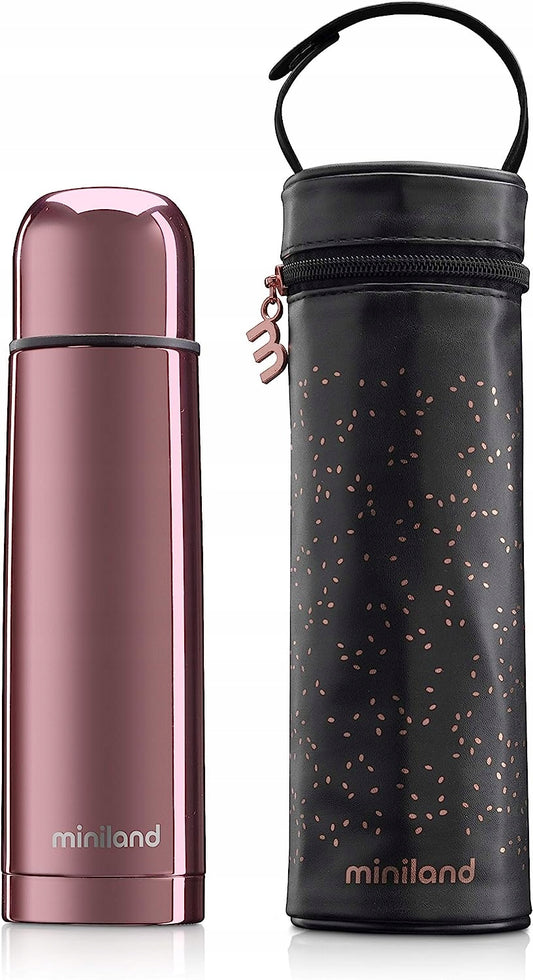 MINILAND Rose termo de acero 500 ml + funda isotérmica