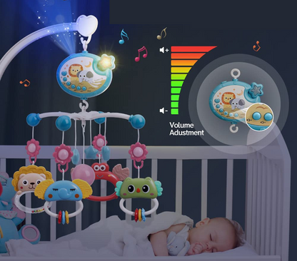 MINI TUDOU móvil con proyector y 150 canciones de cuna + mando a distancia en inglés