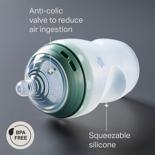 TOMMEE TIPPEE biberón closer to nature de silicona suave 260ml