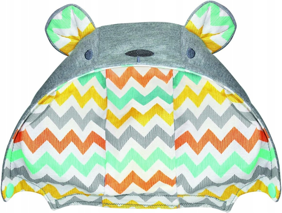 INFANTINO Cuddle Up nosidełko ergonomiczne 5,5 - 18 kg z kapturem, szare z uroczym wzorem