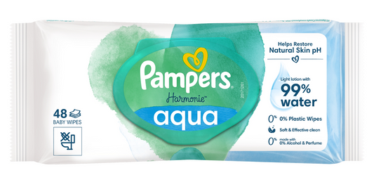 PAMPERS HARMONIE AQUA toallitas húmedas x48