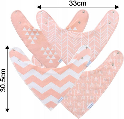 LULU MOON baberos bandana con broche 0-36 meses x8