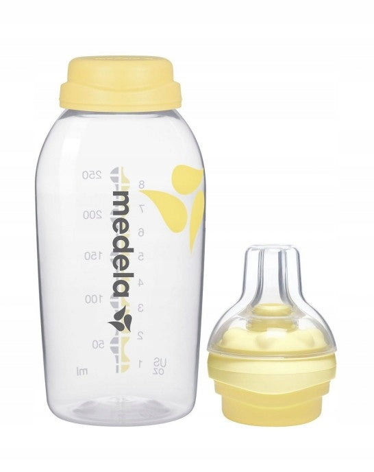 MEDELA butelka 250 ml + smoczek CALMA, żółty zestaw do karmienia 0+ bez BPA