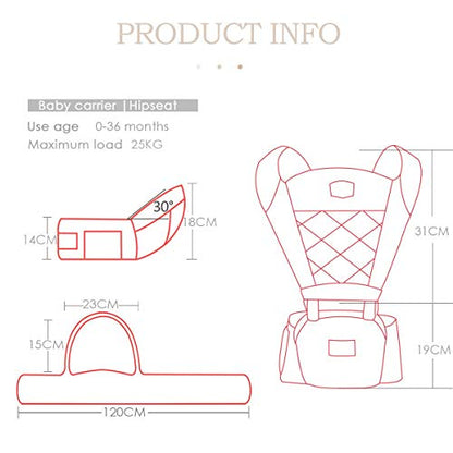 FLOK portabebés ergonómico con cinturón de cadera 6 en 1 para bebés