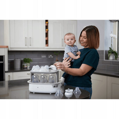 TOMMEE TIPPEE elektryczny sterylizator parowy do butelek, sterylizacja i suszenie w kuchni, do 6 butelek