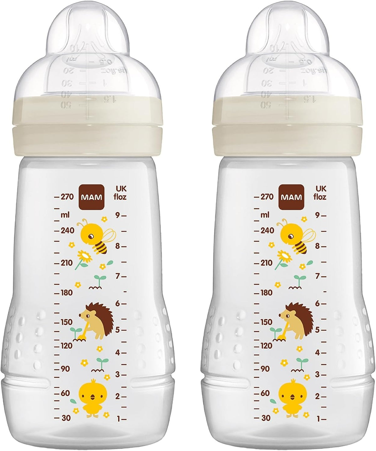 Set de biberones MAM Easy Active 2x 270 ml, edad 0+, tetina 1, PRADO