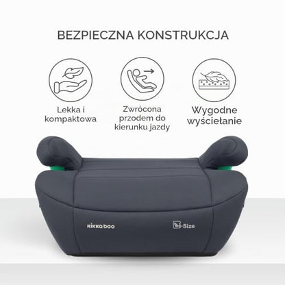 KikkaBoo i-Pop i-Size ISOFIX Booster Seat, 125-150 cm
