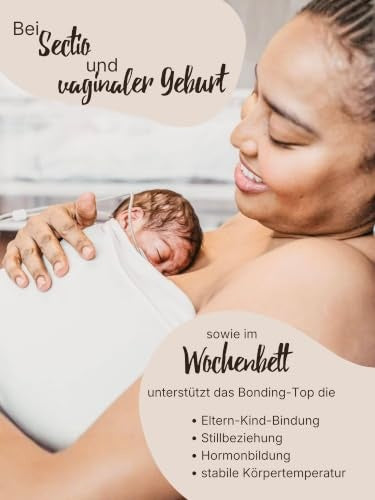 HOPPEDIZ Baby Bonding Top para el método canguro antracita M