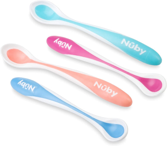 NUBY cucharas Hot Safe con sensor de temperatura 3 m+ x4