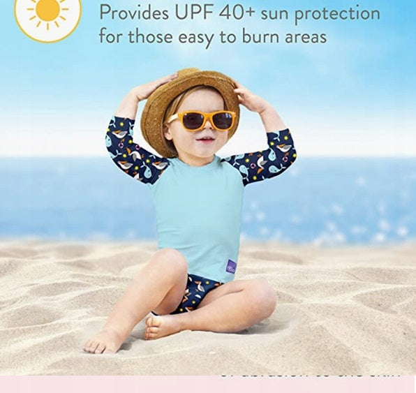 BAMBINO MIO koszulka do pływania 6-12 msc UPF, dziecięca koszulka plażowa UPF 40+ chroniąca przed słońcem
