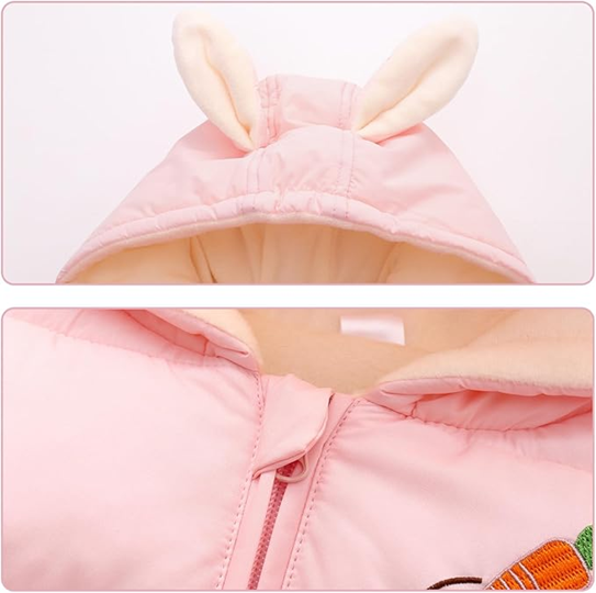JIAMY mono de invierno con capucha y orejitas 6-12 meses
