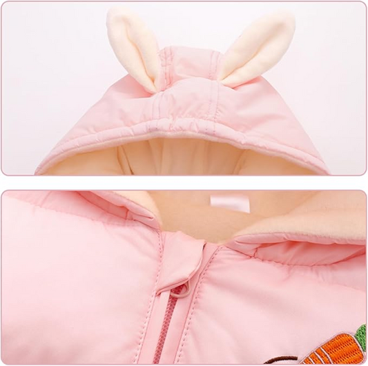 JIAMY mono de invierno con capucha y orejitas 6-12 meses