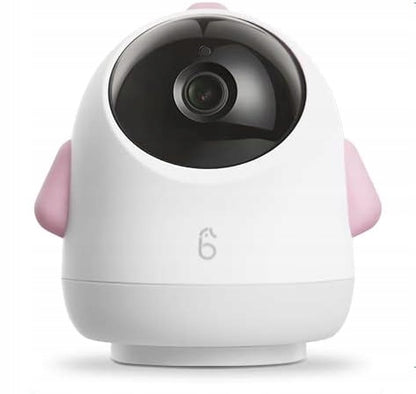 SIMSHINE Baby Pro kamera niania elektroniczna 2K FHD + maszt, biała kamera z różowymi akcentami do monitoringu dziecka