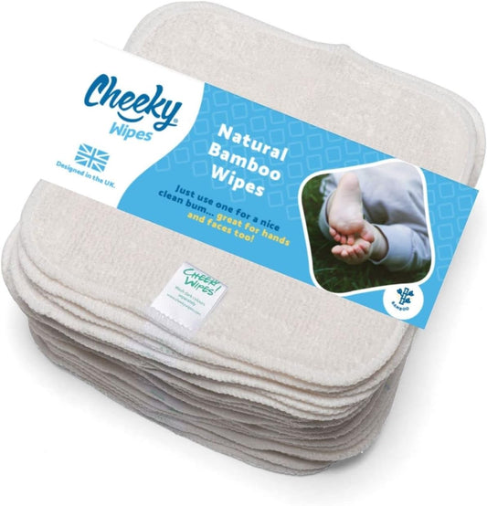 CHEEKY pañales de bambú 15cm x 15cm x 25 unidades