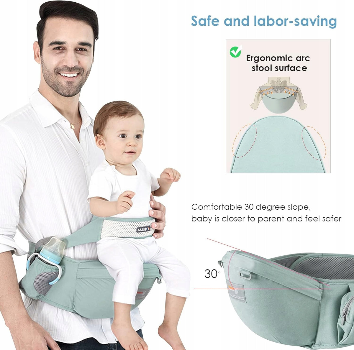 SONARIN portabebés de cadera 0-36 meses
