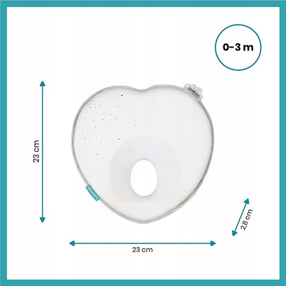 BABYMOOV Lovenest poduszka niemowlęca 0+ ORGANIC, biała, 23 cm, dla niemowląt 0-3 m