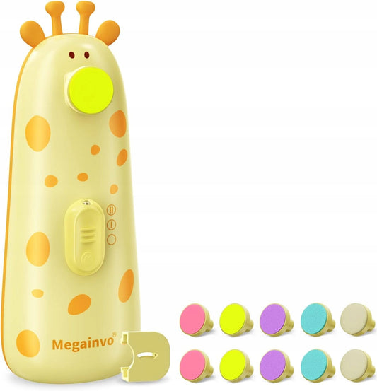 MEGAINVO lima de uñas eléctrica con luz LED y 10 accesorios