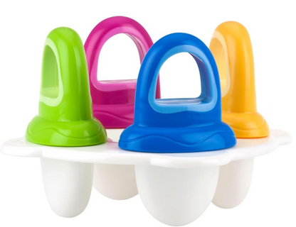 NUBY molde para polos en forma de chupete 4 unidades + bandeja para congelar