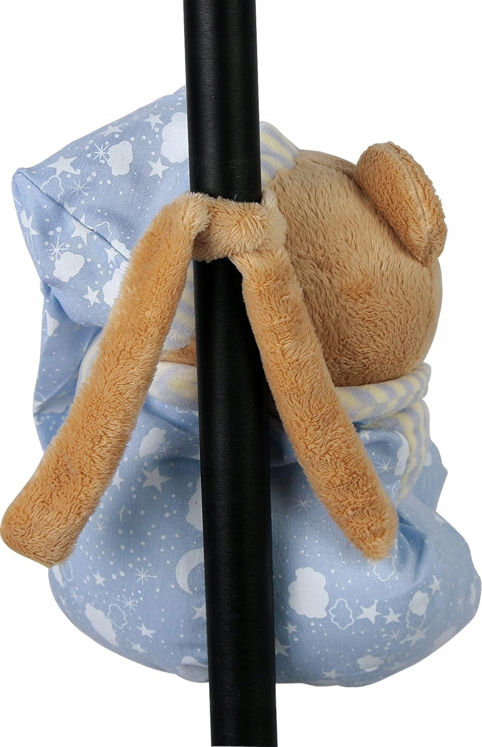 SMALL FOOT pluszowa przytulanka z pozytywką MIŚ NILS 21 cm, niebiesko-brązowy miś z melodią do snu
