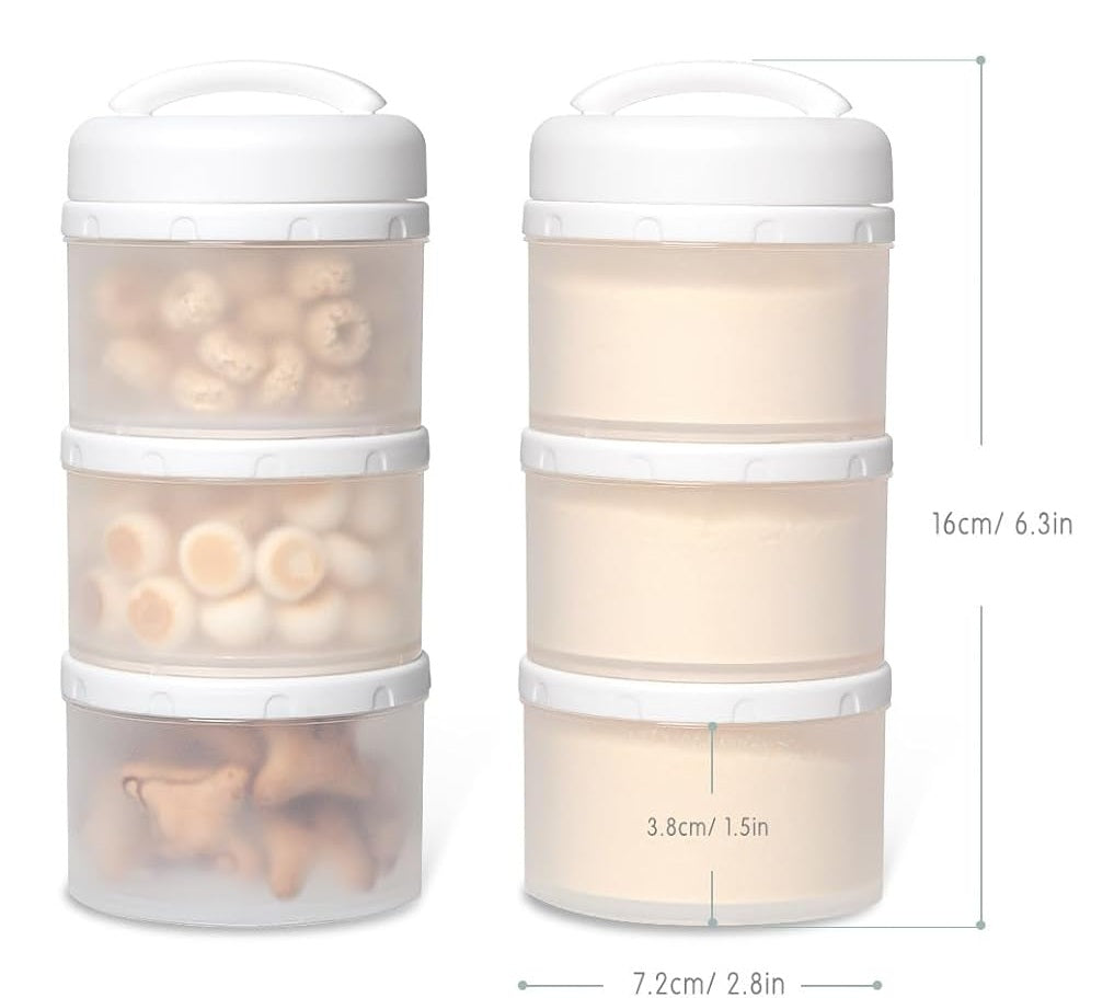 TERMICHY recipientes para leche de fórmula y aperitivos, 2 unidades de 6 x 60 g