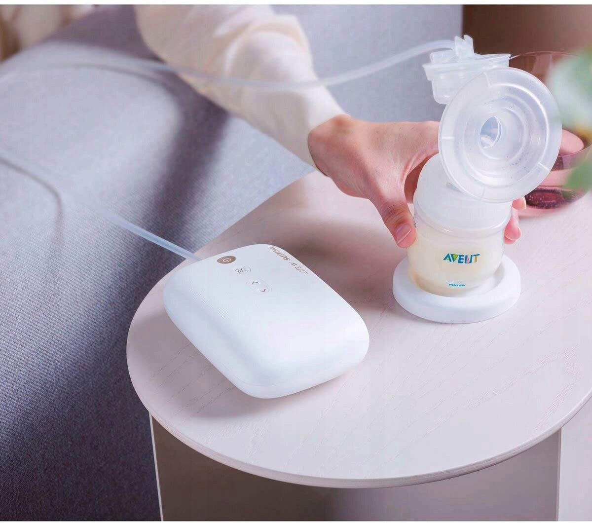 PHILIPS AVENT SCF396/31 LAKTATOR elektryczny z akcesoriami, pojedynczy laktator do odciągania pokarmu z butelką