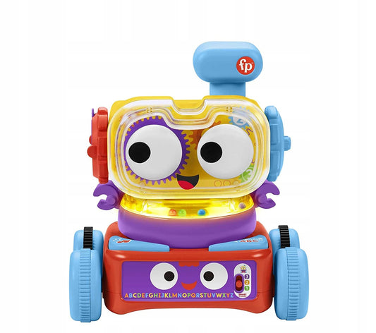 FISHER-PRICE interaktywny robot LINUS język niemiecki, kolorowa zabawka 4w1 dla dzieci 6 m+
