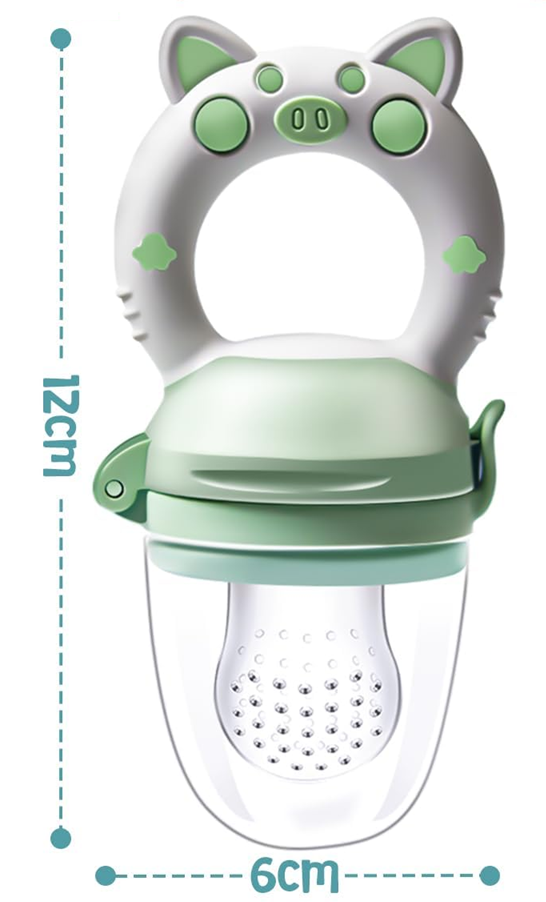 KAIYINGXIN mordedor dispensador de frutas para bebés de 3 a 24 meses, 2 unidades, 8 boquillas