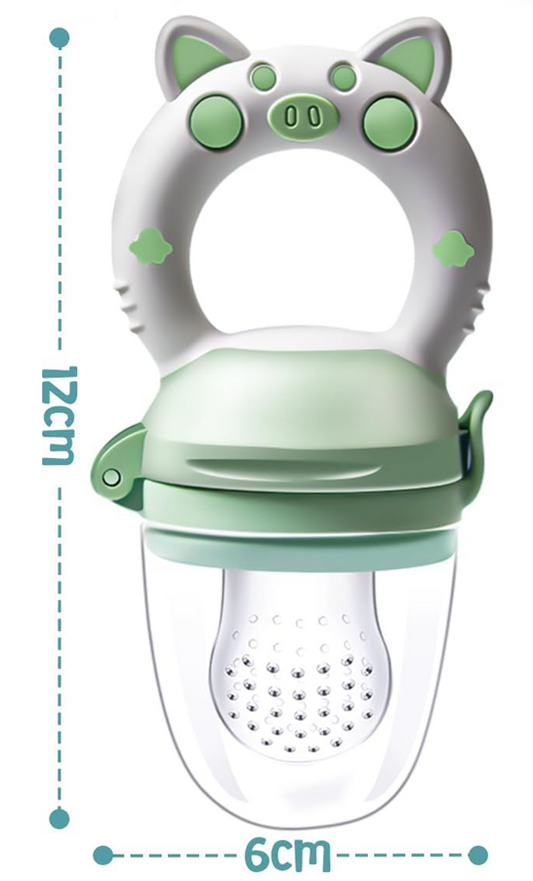 KAIYINGXIN mordedor dispensador de frutas para bebés de 3 a 24 meses, 2 unidades, 8 boquillas